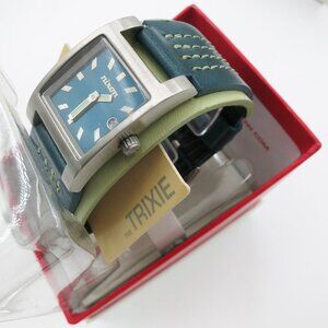 New in Box NIXON "The Trixie" Women's Sports Casual Watch Emerald/Mint Leather